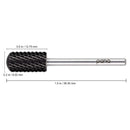 USA Pana 3/32" Safety Nail Carbide - Smooth Round Top Large Barrel Head for Electric Dremel Drill Machine - Grit Size: (5XC to Extra Fine) (Extra Coarse, Large Barrel - DLC Black) PANA Store