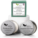 Shampoo Bar and Conditioner Set with Travel Case | Volume and Moisture for Dry Hair | Orange, Ylang Ylang, Argan Oil | Made in USA | 2-pk Infinity Warehouse