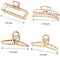 4.7 Inch Large Gold Metal Hair Clips,5PCS Big Hair Claw Clips Strong Jaw Clip Non-Slip Hair Barrettes Clamp for Thick Hair Cute Hair Accessories,Half Bun Hair Clip for Women Girls YUESUO