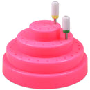 PANA Nail Drill Bit Holder Stand Display Organizer- Dust Proof Storage Container Box Case Tools for Home Use or Nail Salon - (48 Holes, Pink) PANA