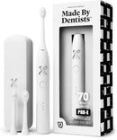 Made by Dentists PRO‑X Sonic Electric Toothbrush for Adults – 70‑Day Battery on One Charge, Dentist‑Designed Whitening Rechargeable Toothbrush, 3 Brush Heads & Travel Case, 3 Modes, Pink Infinity Warehouse
