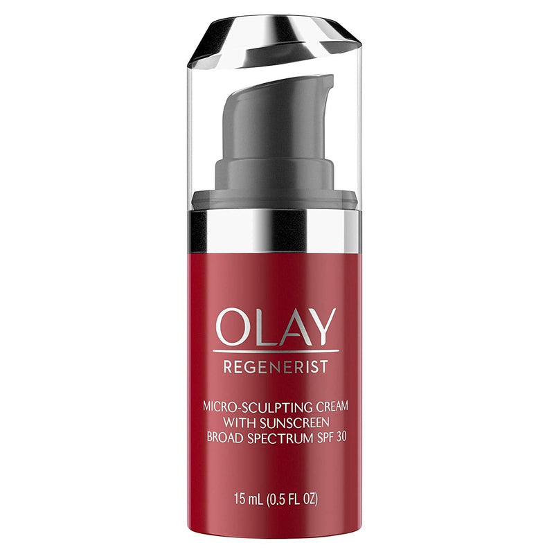 Olay Regenerist Micro-Sculpting Cream Face Moisturizer with Sunscreen, SPF 30, Trial Size 0.5 oz Olay