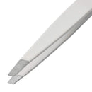 Regine Switzerland Slant Tweezer - Handmade in Switzerland - Professional Eyebrow & Facial Hair Remover - Etched Interior Grabs Hair from The Root - Perfectly Aligned Tips - Stainless Steel, White Regine Switzerland Store
