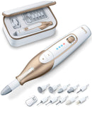 Beurer 14-piece Professional Manicure & Pedicure Nail Drill Kit, Cordless, 10 Attachments, 3 Speed Settings, Electric Nail File Set, Nails Care Tools, For Foot/Hand, Storage Case, MP64 Beurer