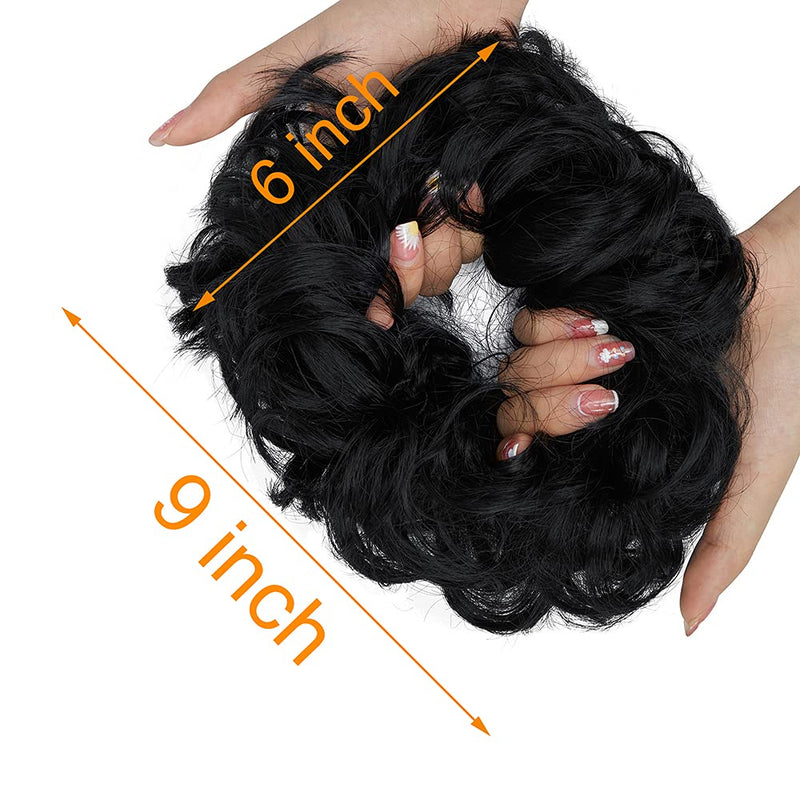 Messy Bun Hair Piece for Women Thick Updo Scrunchies Hair Extension Ponytail Hair Accessories Platinum Blonde OMGREAT