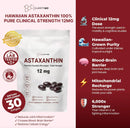 Astaxanthin 12mg Antioxidants Supplement – Natural Microalgae Source – Lipid-Based Softgel for Enhanced Absorption – Cognitive, Vision & Joint Support – 30 Softgels (Pack of 2) Infinity Warehouse