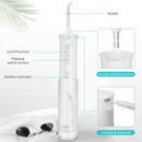 Cordless Water Flosser H2oflossTeeth Pick, [2020 NEWEST] High Pulse Rechargable Portable Oral Irrigator For Travel, Braces & Bridges Care, IPX7 Waterproof With 5 Interchangeable Jet Tips, White H20floss