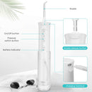 Cordless Water Flosser H2oflossTeeth Pick, [2020 Newest] High Pulse Rechargable Portable Oral Irrigator for Travel, Braces & Bridges Care, IPX7 Waterproof with 5 Interchangeable Jet Tips, White H20floss