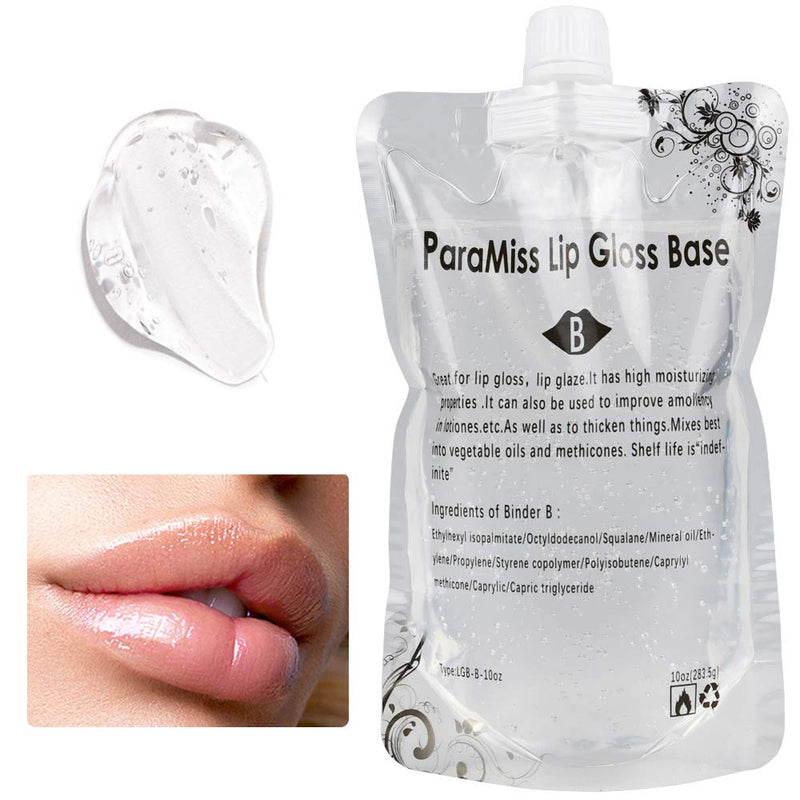 Lip Gloss Base 10 Ounce (350 ML) PARAMISS Moisturize Lip Gloss Base for Making Your Own Lip Glaze , Diy Lip Plumper Making Organic Diy lip Glow Diy clear lip gloss (B) PARAMISS