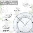 sanipoe 360 Spinning Makeup Organizer, Lazy Susan Rack Cosmetic Carousel Storage Shelf, Great for Countertop and Bathroom, Clear sanipoe