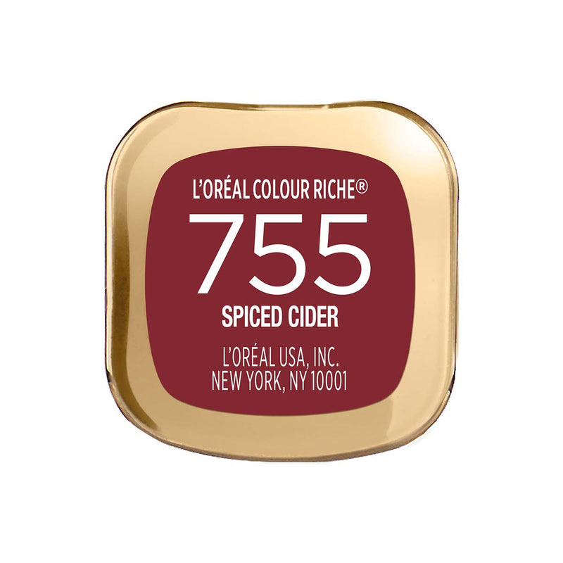 L'Oreal Paris Makeup Colour Riche Original Creamy Hydrating Satin Lipstick, 755 Spiced Cider, 1 Count L'Oreal Paris
