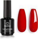 Beetles Gel Nail Polish, 1 Pcs 15ml Red Color Soak Off Gel Polish Nail Art Manicure Salon DIY at Home beetles Gel Polish Store
