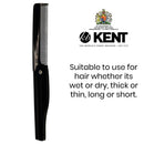 Kent 20T Black Graphite Handmade Folding Pocket Comb for Men, Fine Tooth Hair Comb Straightener for Everyday Grooming Styling Hair, Beard or Mustache, Use Dry or with Balms, Saw Cut, Made in England KENT Store