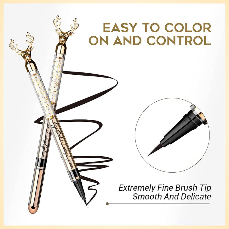 EYESEEK Black Liquid Eyeliner Matte No Skip Waterproof Eye Liners For Women,Smudge Proof Long Lasting Eyeliner Pen,Cruelty-free & Vegan EYESEEK