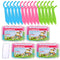 Dental Floss Picks, FAMILIFE Kids flossers Toddler Threaders Children Unwaxed Unflavored Fluoride Free Dental Floss Child Kid Flossing Sticks with Travel Cases 200 Picks FAMILIFE