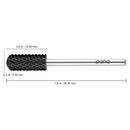 USA Pana 3/32" Safety Nail Carbide - Smooth Round Top Small Barrel Head for Electric Dremel Drill Machine (Black, Silver, Gold - 5XC to Extra Fine Grit) (Coarse, Small Barrel - DLC Black) PANA