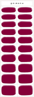 GELMATE Semicured Gel Nail Stickers UV/LED Lamp Required 20 Real Gel Nail Polish Wraps Bright Pink GelMate