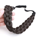 Hairro Braid Hairbands for Women Synthetic Hair Five-strand Fake Braid Plaited Hair Band Classic Chunky Wide Plaited Braids Hairpiece Fashionable Beauty Hair Accessory 4A Brown Hairro