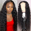 QTHAIR 14A Lace Closure Wigs (20 Inch) Brazilian Deep Wave Human Hair Wigs 4x4 Wigs for Black Women Pre Plucked with Baby Hair QTHAIR