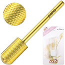 Pana Brand Professional GOLD M (MEDIUM) Smooth Round Top Large Dome Top Barrel Carbide Bit 3/32" Shank Size PANA
