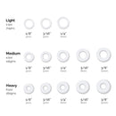 JMU Orthodontic Elastics 1/8 Inch Light 2.5oz 500 pack Intraoral Elastic Bands Latex Free Dental Rubber Bands Made in USA JMU