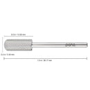 PANA Professional 3/32" Shank Size - Smooth Top Small Barrel Silver Carbide Bit Fine Grit - Nail Drill Bit for Dremel Machine PANA