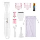 Othos Multi-functional Electric Trimmer Kit for Women, Bikini Trimmer, Nose & Eyebrow Trimmer, Foil Shaver All in One Device, Wet and Dry use, Waterproof, AA Battery Operated (included) othos