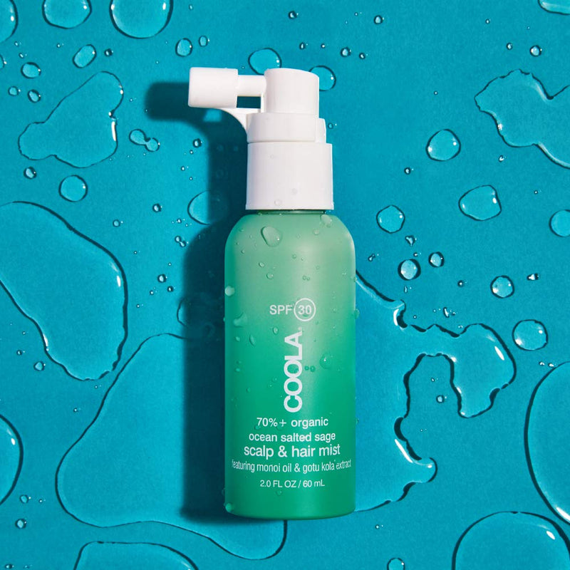 COOLA Organic Scalp & Hair Sunscreen Mist, Broad Spectrum SPF 30, Reef-Safe, Ocean Salted Sage, 2 Fl Oz martinandmark.com