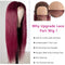 Beauty Forever Hand Tied T Part Lace Wig Human Hair Lace Part Wigs Long Straight Hair 24inch 99J Color Middle Part 150% Density For Black Women Beauty Forever Store