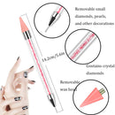 Wax Pencil for Rhinestones Acrylic Handle Dual End Rhinestone Picker Dotting Pen with Extra 3 Wax Pen Tips Crystal Gemstone Applicator Tool for Nail Art 3 pieces Kaychan