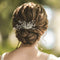 Yean Silver Bridal Hair Comb Pearl Crystal Wedding Hair Piece Fashion Hair Accessories for Women and Girls Yean