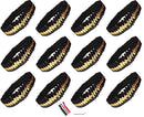12 Sequin Headbands Elastic Stretch Sparkly Fashion Headband for Teens Girls Women Softball Pack Volleyball Basketball Dance Set Sports Teams Store By Kenz Laurenz (Black and Gold) Kenz Laurenz