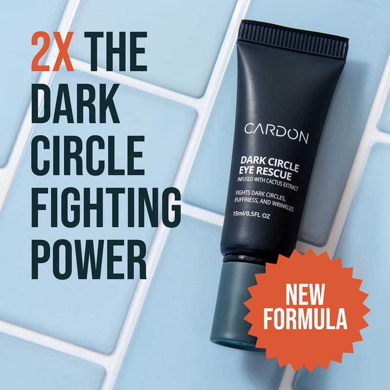Cardon Dark Circle Eye Rescue for Men and Women | Under Eye Treatment for Dark Circles, Eye Bags, Wrinkles | Made with Peptides, Niacinamide, Hyaluronic Acid | Eye Roller Cardon