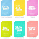 I DEW CARE Let's Get Sheet Faced Face Sheet Mask Pack (14 Sheets) + White Cat Spa and Makeup Headband Bundle I DEW CARE