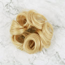Bella Hair Instant Messy Bun Extension, Real Human Hair Scrunchies for Women Wavy Curly Up-Do Chignon Hairpiece (