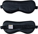 ZIMASILK 100% 22 Momme Pure Mulberry Silk Sleep Mask,Filled with 100% Mulberry Silk,Silk Wrapping Strap- Super Soft & Comfortable Sleep Eye Mask for Sleeping (Black) ZIMASILK