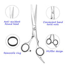 ESSOY Professional Hair Cutting Scissors/Shears (6.5-Inches), Stainless Steel Haircut Scissor with Fine Adjustment Screw for Home Salon,Barber Hairdressing Scissor for Women Men Kids Essoy