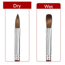 Accmor Kolinsky Acrylic Nail Brush, 3D Nail Art Brush for Acrylic Powder, 100% Kolinsky Nail Art Brush Professional Salon Quality (Size