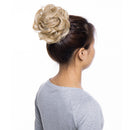 Messy Bun Hair Piece Scrunchy Updo Hair Pieces for Women Fluffy Wavy Hair Bun Scrunchies Donut Hairpiece Synthetic Chignons With Elastic Rubber Band Dark Blonde & Bleach Blonde-Thicker 1 pc Benehair