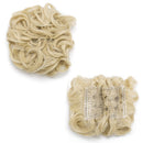 Combs Clip in Bun Claw Jaw on Updo Hairpiece Extensions Wavy Donut Chignons Wrap Around Scrunchy-bleach blonde Benehair