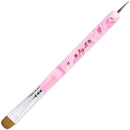 Ivy L 2- Way French Gel Acrylic Nail Art Kolinsky Brush with Dotting Tool for Professional Manicure Cuticle Clean up Nail Art Design (Size