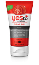 Yes To Tomatoes Clear Skin Detoxifying Charcoal Mud Mask, 2 Fl Oz, For Acne Prone Skin To Draw Out Impurities And Prevent Breakouts, Contains Salicylic Acid, 96% Natural Ingredients Yes To