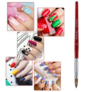 Accmor Kolinsky Acrylic Nail Brush, 3D Nail Art Brush for Acrylic Powder, 100% Kolinsky Nail Art Brush Professional Salon Quality (Size