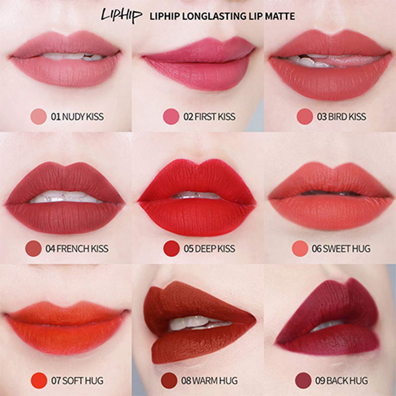 LIPHIP Lip Matte Liquid lipstick, Superstay Lip Tint with a Highly pigmented Color, Long Lasting Lip Stain, 6ml,