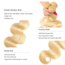 9A Virgin Hair Bundles Sew in Hair Extensions 613 Body Wave Wavy 100% Unprocessed Brazilian Human Hair Weave Hair Weft Extensions for Women 300g 613 Color 12 12 12 YISEA Store