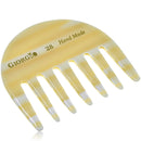 Giorgio G28 & G63 Small Travel/Purse Hair Detangling Comb, Wide Teeth Pocket Comb for Thick Curly Wavy Hair. Hair Detangler Comb For Wet and Dry. Handmade of Cellulose, Saw-Cut and Hand Polished GIORGIO