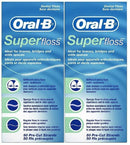 Oral-B Super Floss Mint Dental Floss for Braces Bridges - 50 Strips (2-Pack) Oral-B