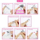 Nail Polish Remover Wipes, MIILYE Individual Fingernail Gel Nail Polish Remover Pads Soak off Aluminum Foil Wraps,1x Nail File +1x Scraper Stick Included (100 Pads) MIILYE Store