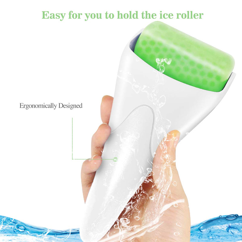 LATME Ice Roller for Face Eyes,Womens Gifts,Face Massager Roller Puffiness Migraine Pain Relief and Minor Injury(White) LATME