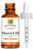 100% Natural Vitamin E Oil - For Skin, Hair and Nail Health - Nourishing Pure Vitamin E Oil For Skin - No Synthetic Ingredients, GMOs or Parabens - Cruelty Free Vitamin E Oil For Lip Gloss - 28,500 IU GOURMANTE FOOD, THE MED WAY